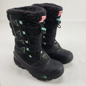 North Face Shellista II Boot Girls 4 Black Insulated Waterproof Lace Up Snow